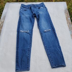 Classic Blue Distressed Women Jeans